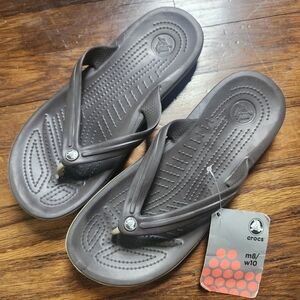 NWT Crocs Brown Flip Flops M8/W10